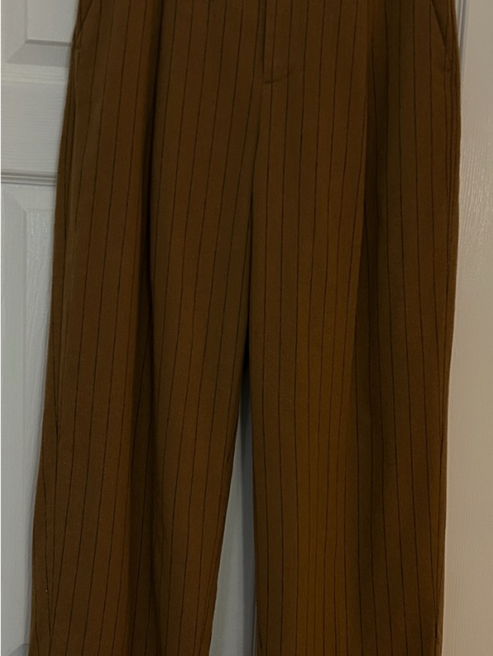 Madewell Women's Brown Pinstripe Dress Pants Size M